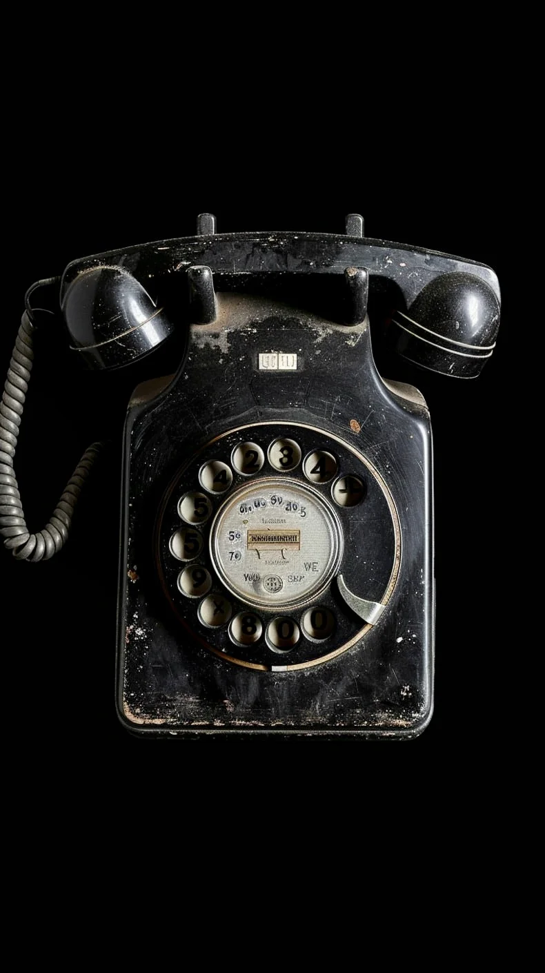 Le vieux téléphone — l'objet réel